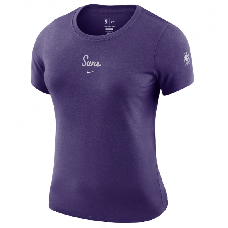 Phoenix Suns Nike Women's Courtside Modest Cropped Tri-Blend T-Shirt - Purple