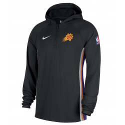 Phoenix Suns Nike Authentic On Court Zone Quarter-Zip Dri-FIT Hoodie Jacket - Black