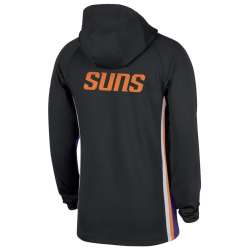 Phoenix Suns Nike Authentic On Court Zone Quarter-Zip Dri-FIT Hoodie Jacket - Black