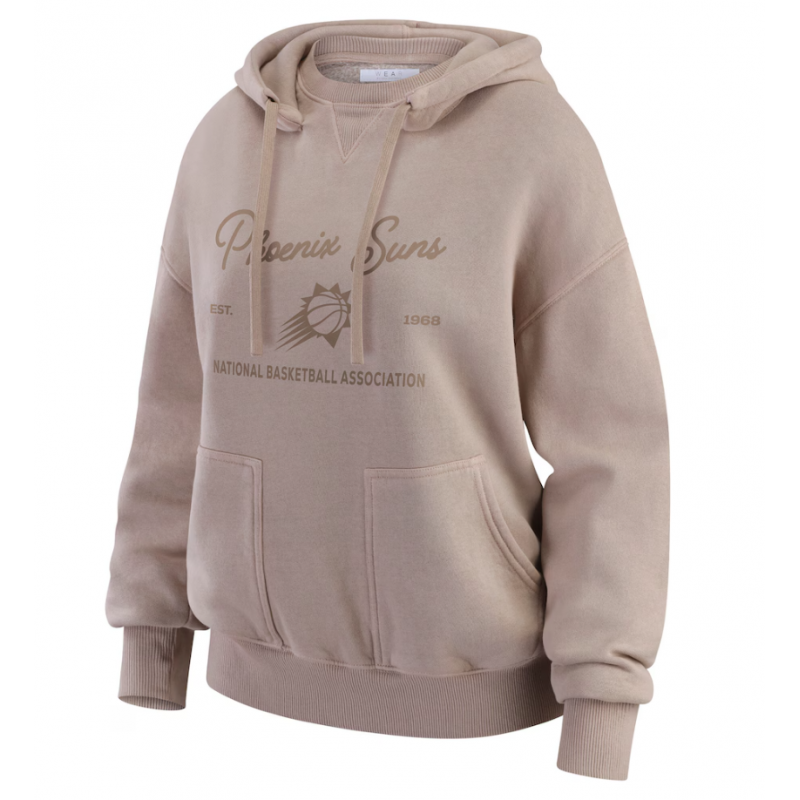 Phoenix Suns WEAR by Erin Andrews Women's Washed Pullover Crewdie - Tan
