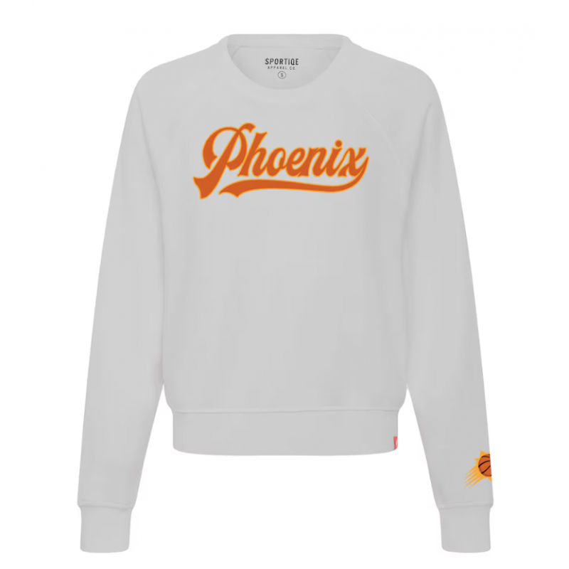 Phoenix Suns Sportiqe Women's Genuine Issue Collection Ashlyn Raglan Sweatshirt - Gray